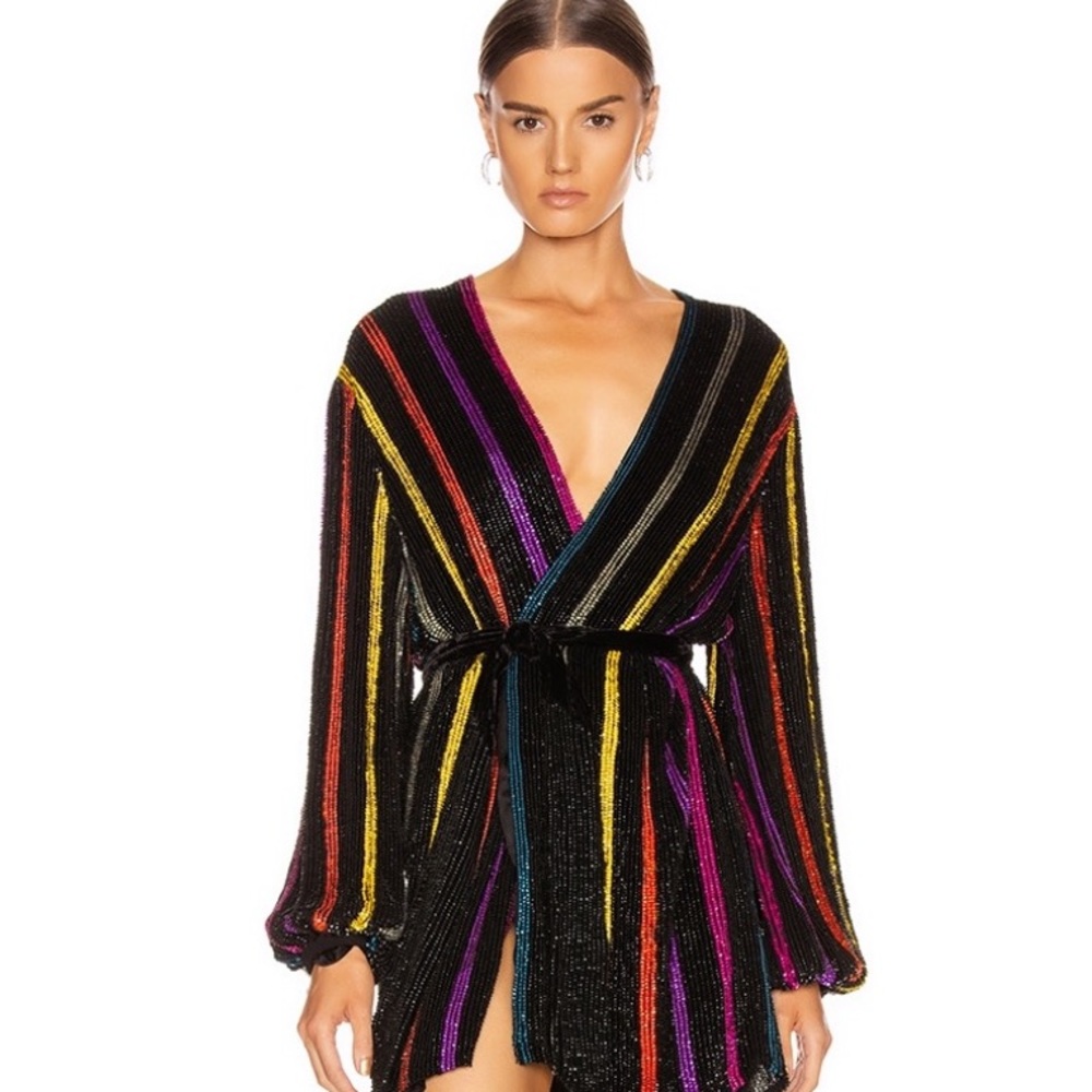 Retrofete rainbow Gabrielle robe dress